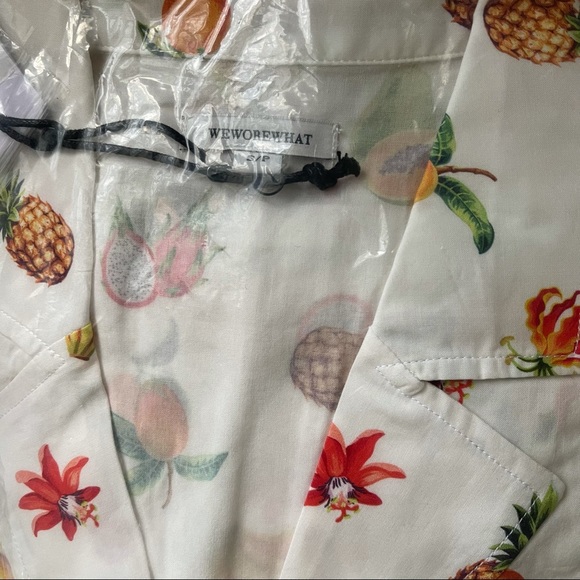 NWT WeWoreWhat RARE Bella white fruit dress small - Picture 5 of 8
